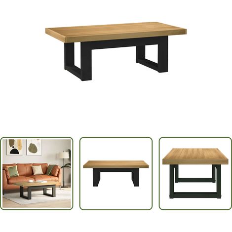 Table basse en pin - Table basse NOAIN pieds en forme de U 120x60x40 cm massif pin (1/5)