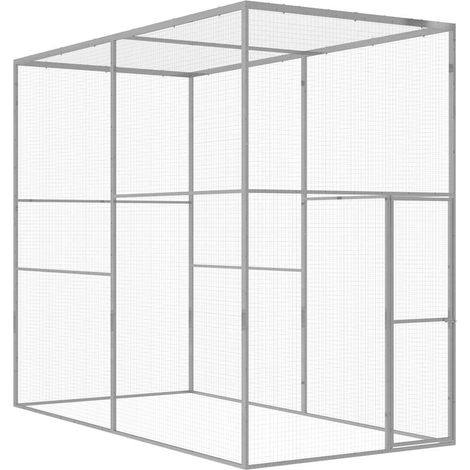 Katzenkäfig 3x1,5x2,5 m Verzinkter Stahl