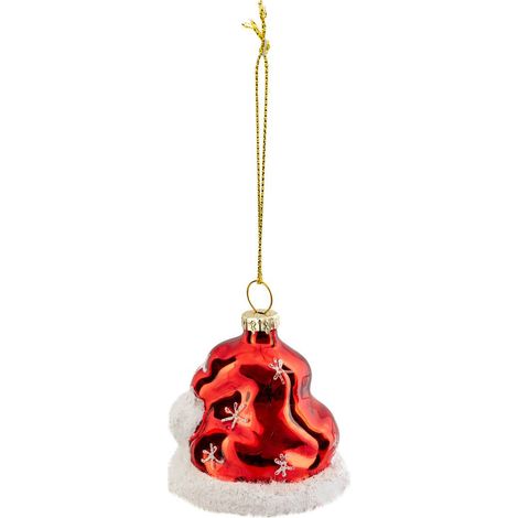 Soggetto campana di vetro h.6cm rosso - Feeric lights & christmas