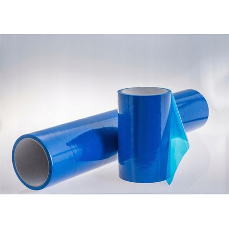 Film protecteur autocollant bleu UV 25 cm/50 m