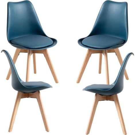 Packs Sillas Comedor - Pack 4 Sillas Synk Basic - Azul Petróleo