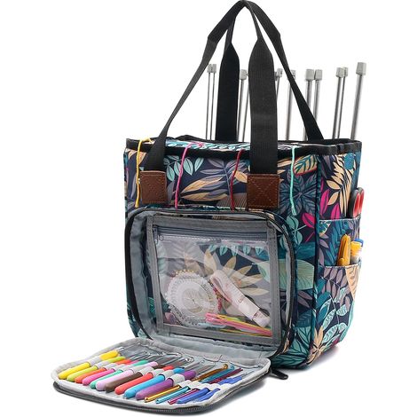 Sac de rangement tricoté Tote Bag (forêt tropicale)