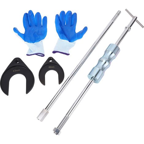 Outil d'extraction de cardan intérieur – Masse à inertie – Filetage 5/8"-18 – Adaptateurs 63 mm et 48 mm – Pour traction avant (1/5)
