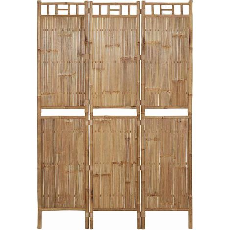 3-tlg. Raumteiler Bambus 120x180 cm
