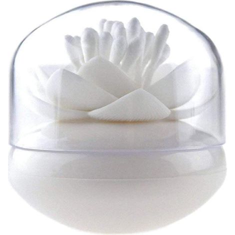Porte-coton-tige Porte-coton-tige Porte-coton-tige Mode cadeau d'anniversaire Boîte de coton-tige Beauté Porte-cure-dents Boîte de cure-dents-Blanc (1/5)