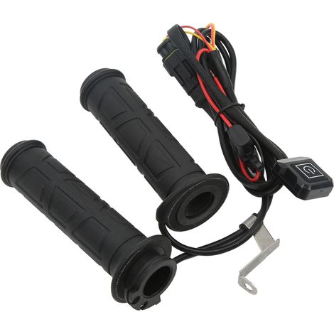 Poignées chauffantes pour moto, réglage de la température sur 3 niveaux, compatibles avec les motos à tuyau de 22 mm de diamètre (DC12V). (1/5)