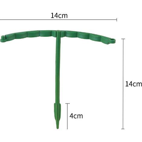 (14 cm - 1 pièce) Support à plantes en plastique pour fleurs, serres et compositions florales - Support de fixation pour tiges de jardin (1/4)