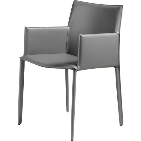 Fauteuil 55x54x82,5 cm en PU gris