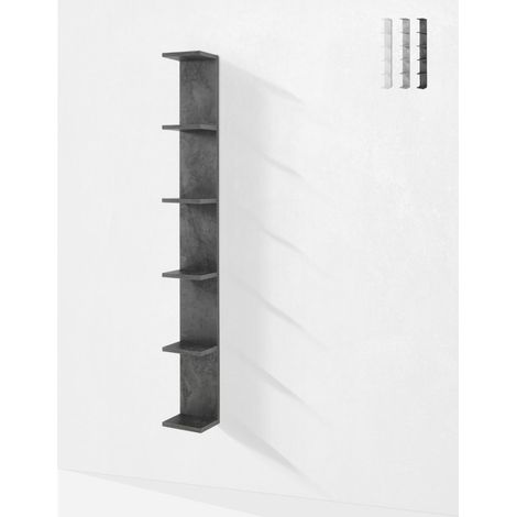 Libreria scaffale a giorno 6 ripiani design moderno Soft - Nero (1/4)