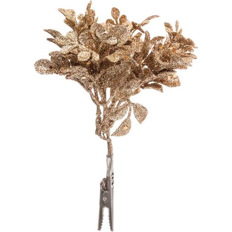 Weihnachtsmotiv Blume Pailletten Gold - Atmosphera créateur d'intérieur