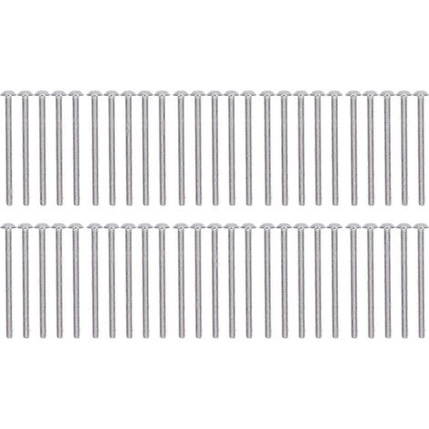50 Stück Flanschschrauben mit Linsenkopf, A2-70 Edelstahl, Linsenkopfschrauben, Innensechskantschrauben, Set M3x45 mm