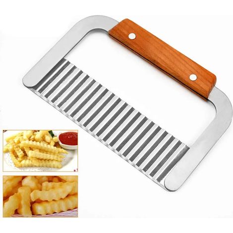 Cuchillo de onda de acero inoxidable, cortador de verduras, cuchillo de patata, cortador de jabón, herramienta de corte de cocina para patatas, zanahorias, pepinos, jabón hecho a mano (1/5)