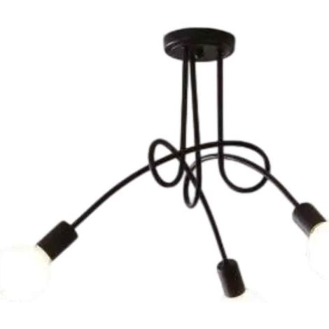 1 Plafonnier LED, Design fer forgé, Éclairage écoénergétique, 6 coloris, Pour salon chambre (1/5)