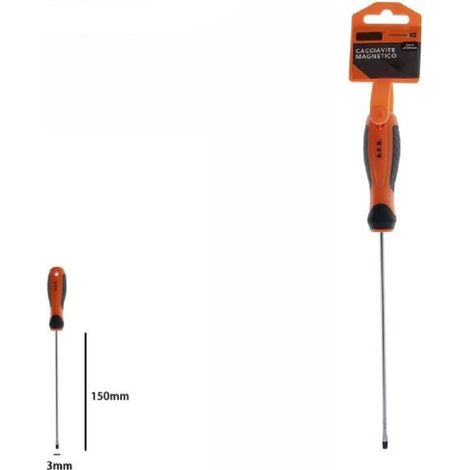 Trade Shop - Destornillador Destornillador Magnético 3x150 Mm Punto De Corte Punto Ergonómico Agarre 07425 -