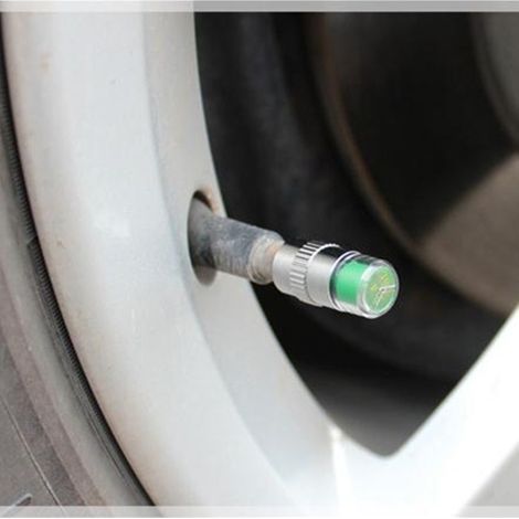 Set aus 4 Reifendrucksensoren, 3-farbiger LED-Anzeige, Reifenventil mit Alarmfunktion, TPMS-Überwachungsanzeige, Autozubehör. (1/5)