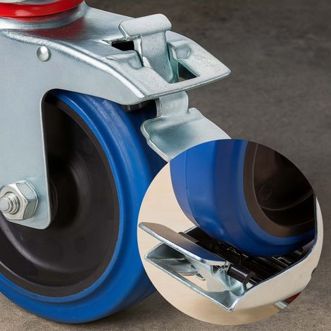 Metafranc Bockrolle 100 mm - 105 x 80 mm Platte - Elastisches Metafranc Bockrolle 100 mm - 105 x 80 mm Platte - Elastisches