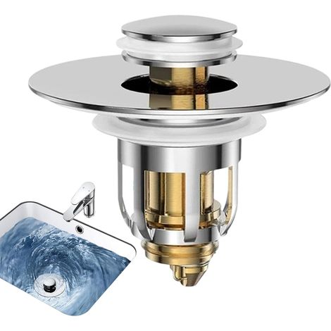 Bouchon vidange évier, anti-odeur, universel, pour buanderie (1/5)