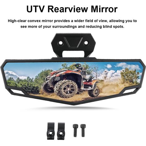 Specchietto retrovisore convesso CFTGIW per UTV, con supporto girevole grandangolare regolabile a 360° e sistema di fissaggio a vite sicuro, per PRO XP 4 R 2020 2023. (1/5)