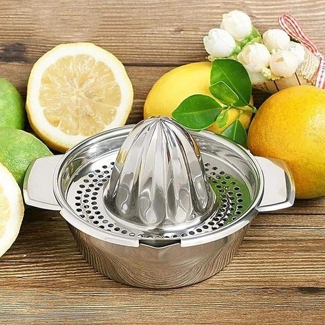 Manuelle Saftpresse aus Edelstahl, Zitruspresse, Orangenpresse, manuelle Zitruspresse aus Edelstahl für Zitronen, Küchenutensil (1/4)