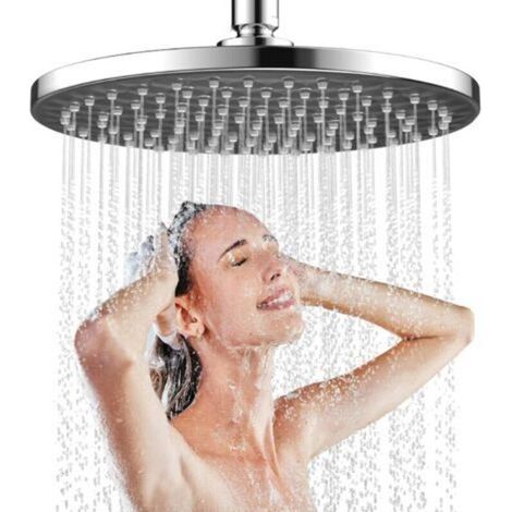 High-Pressure Rain Shower Head - 8-Inch Round Shower Head, Massage, Adjustable Angle, Universal Replacement for Bathroom Shower Head (1/5)
