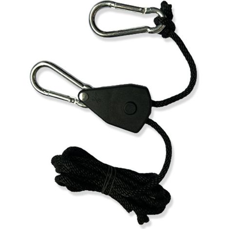 BDD Jeu de 2 cordes à cliquet avec crochets pour lanières de 1/8" pour phares de plantes (1/4)