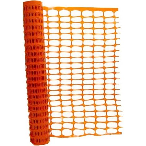 Filet de délimitation de chantier, orange 1 m x 50 m (1/5)