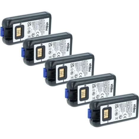 vhbw 5x batería compatible con Intermec CK3B, CK3A, CK3, CK3N1, CK3C, CK3C1, CK3N, CK3R escáner códigos de barra, TPV (6800 mAh, 3,7 V, Li-Ion)