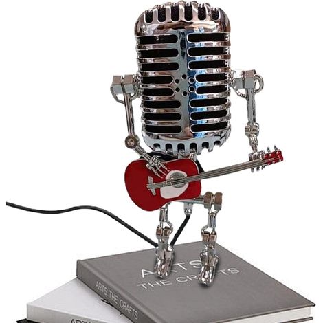 Lampe de Bureau Style rétro avec Microphone et Guitare - Style Vintage - Variateur Tactile - Lampe de Table (1/5)