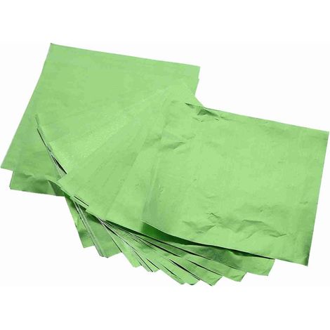 100 fogli di alluminio per incarti di caramelle, 7,6 x 7,6 cm, carta per incarti di caramelle fai da te, carta per incarti di cioccolato (1/5)