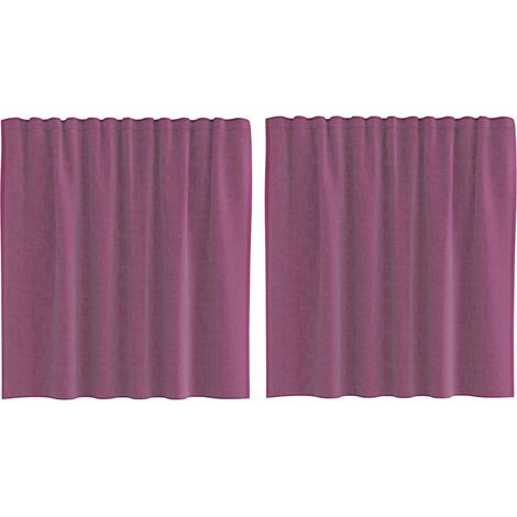 Maison Exclusive - Voile Vorhänge mit Schlaufen 2 Stk. Lila 140x1