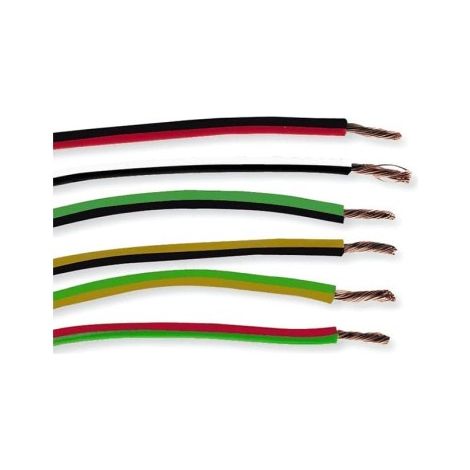 Câble Fil Unipolaire FLRY-B ISO 6722 Classe B Sec.  0,35 mmq Bleu/Noir