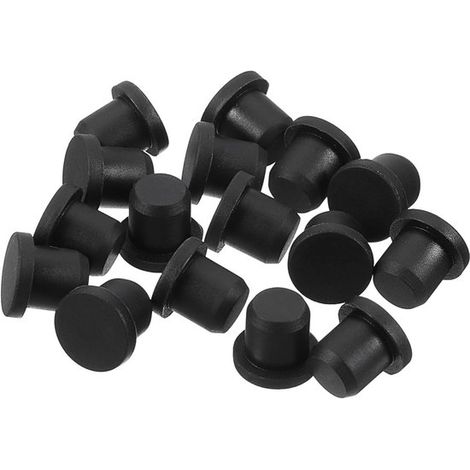 Packung mit 20 Gummistopfen, 8,5 mm, geeignet für Löcher von 8–8,3 mm / 0,31–0,33 Zoll, zur Stoßdämpfung und Staubabdichtung, Schwarz 20 Stück (1/5)