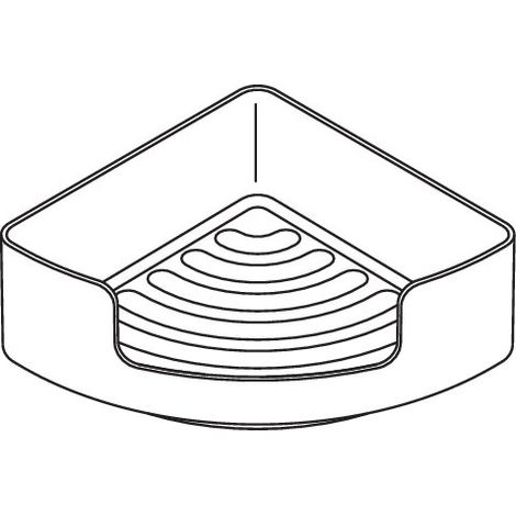 HEWI 802.03B220 99 Étagère d'angle, mat, fixation murale (1/2)