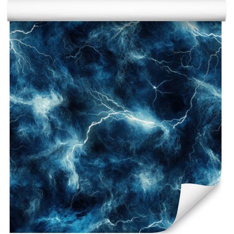 Papier peint aquarelle galaxie bleu marine, turquoise et noir 50x1000 cm (1/5)