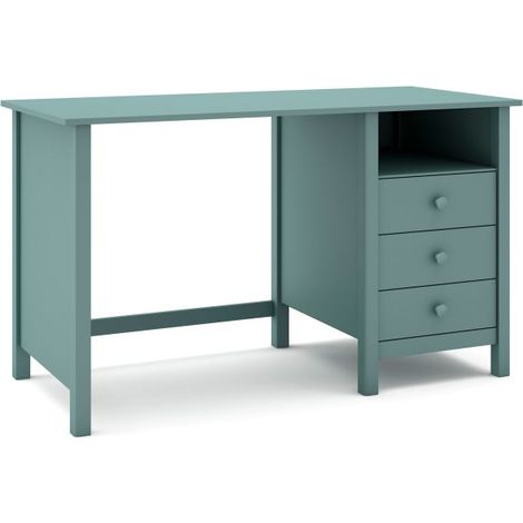 Mesa de escritorio con 3 cajones y 1 estante 120x54 cm Solna Verde Brent (ancho) x 74cm (alto) (1/5)