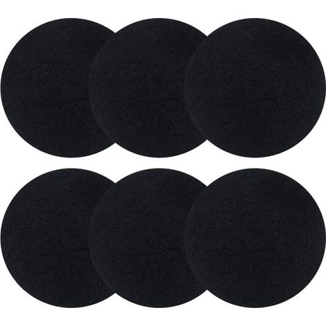 Lot de 6 filtres à Charbon pour bacs à Compost de Cuisine – Filtres à Charbon Actif épais pour Poubelle de Cuisine, 1 cm d'épaisseur (1/5)