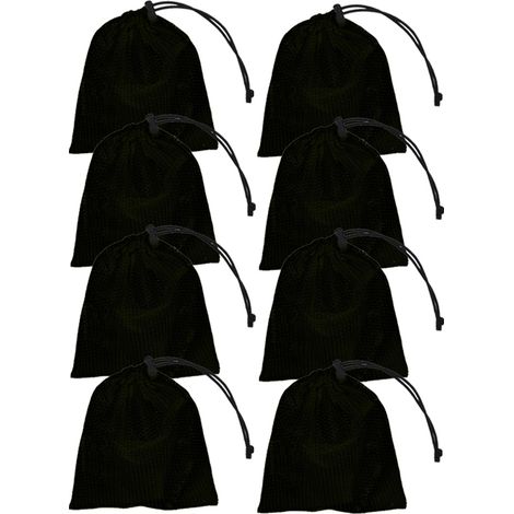 Lot de 8 sacs en filet à cordon coulissant, petits sacs cadeaux pour jouets et cadeaux, 16 x 18 cm (1/5)