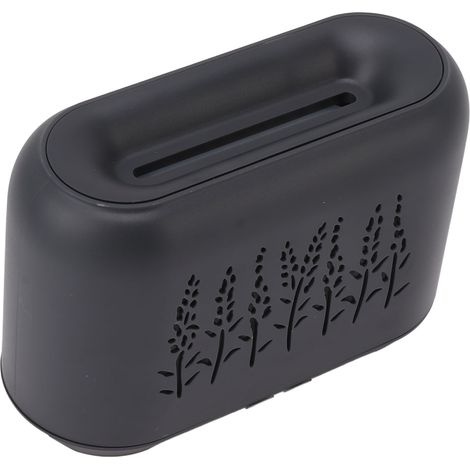 Diffuseur d'arômes Flame silencieux avec arrêt automatique, humidificateur et diffuseur d'huiles essentielles USB avec lumière colorée, 130 ml, gris-noir. (1/5)