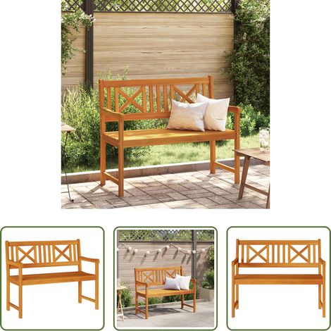 Banc extérieur - Banc de jardin Marron 110 x 56 x 90 cm Bois d'Acacia Massif (1/5)