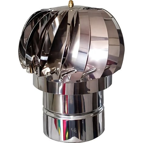 Camino Eolico Turbina Acciaio Inox 14 cm Aspiratore Comignolo Girevole (1/3)