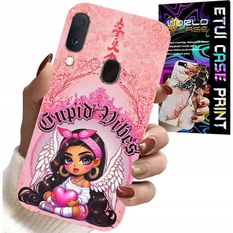 Custodia per Samsung Galaxy A20E - Cupid Vibes con un grazioso angioletto sul retro (1/5)