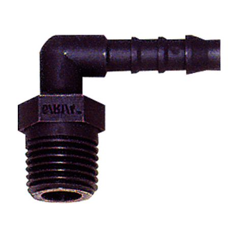Riegler Winkel-Einschraubstutzen, R 1/4 a., für Schlauch LW 4 mm, PA 6 (1/3)