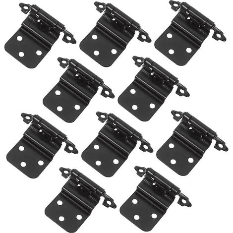 Lurrose Lot de 10 charnières américaines pour portes de meubles et armoires en fer. (1/5)