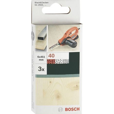 Bande de ponçage Bosch Accessories 2609256234 Grain 40 (L x l) 451 mm x 6 mm 3 pc(s) V783131 (1/3)