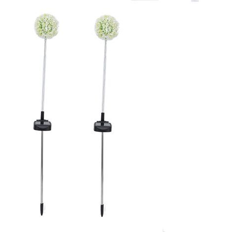 2 Sets Solar-Löwenzahn-Gartenleuchten, 6 bunte LED-Gartenleuchten für Terrasse, Garten, Balkon, 6 weiße LEDs (2 Stück) (1/5)