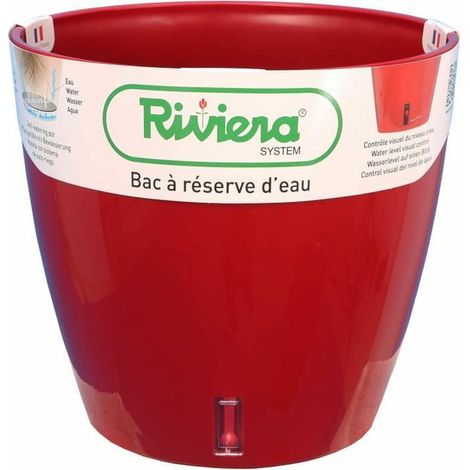 RIVIERA Cubeta de reserva de agua - Redonda - Ø 36 x H 33 cm - Rojo