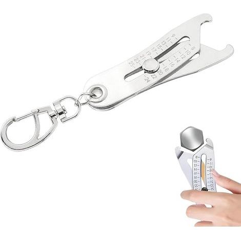 Porte-clés portable de contrôle de filetage de précision, outil de mesure de filetage amélioré 2025 pour une mesure rapide et précise (1 pièce) (1/5)