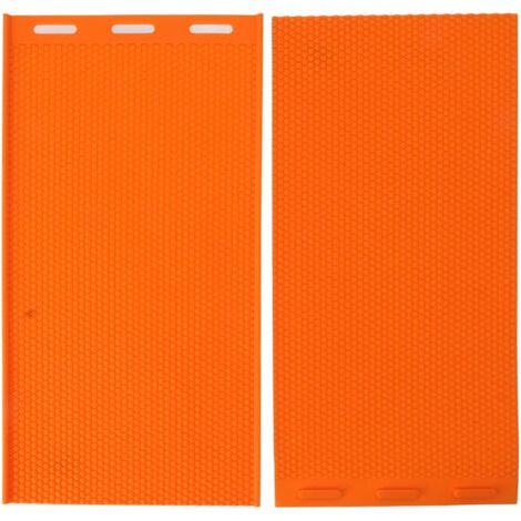 Moule à cire d'abeille en Silicone, 5.4mm, 2 feuilles, fond de teint, presse, gaufreur, feuilles en nid d'abeille, moule, fournitures pour l'élevage des abeilles, Orange