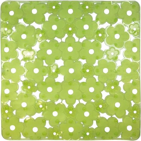 Fond D Evier Fleurs Vert Transparent 32x32cm - Idmat