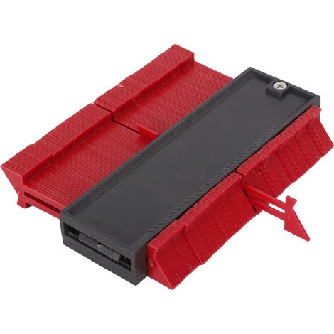 Duplicateur de contours avec verrouillage - Outil de mesure de formes irrégulières - Accessoire menuiserie Rouge 127mm